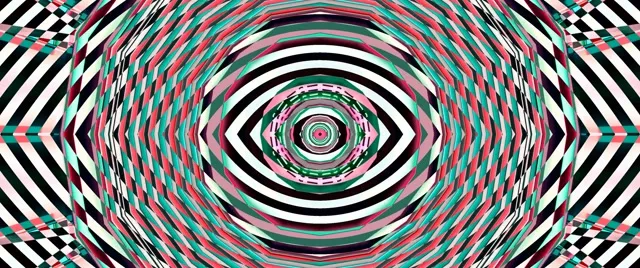 2.39:1 Cinemascope 60FPS Screensaver Neon Tunnel VJ Loop Psychedelic Eye Design