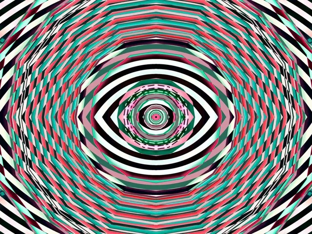 4:3 Classic 60FPS Screensaver Neon Tunnel Motion Background Kaleidoscope Eye