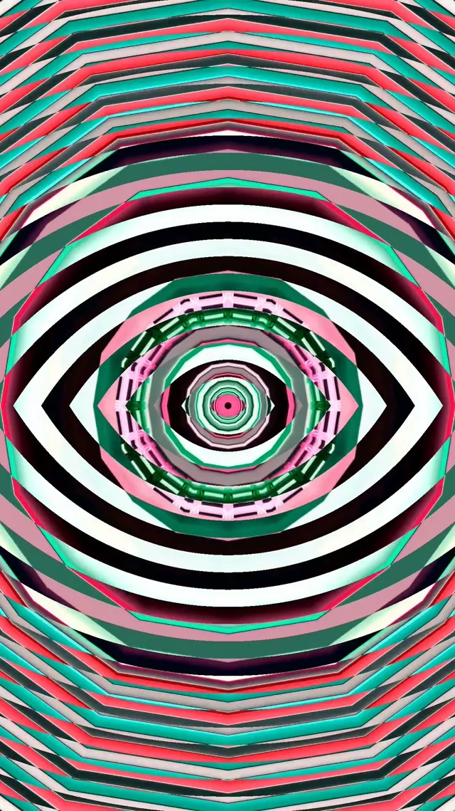 9:16 Reels 60FPS Screensaver Neon Tunnel Motion Background Trippy Colorful Eye
