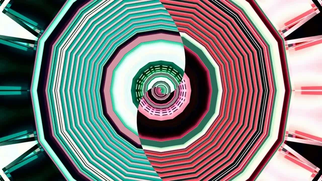 Split Color Neon Portal | Green Pink VJ Loop Tunnel Screensaver 4K