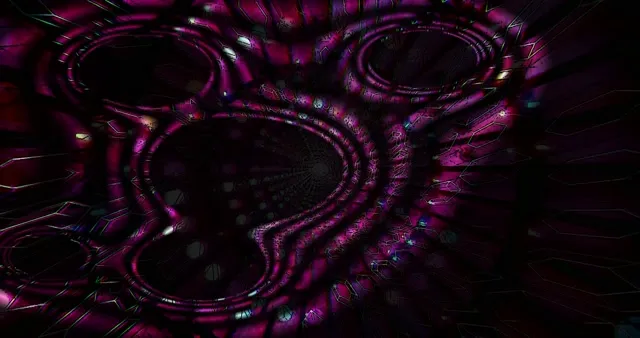 4K UHD 60fps Screensaver PC Neon Tunnel VJ Loop Purple Pink