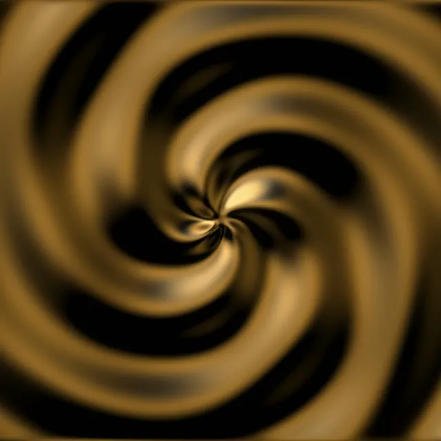 1:1 Square 60FPS Spiral VJ Animation Screensaver - Golden Hypnotic Motion
