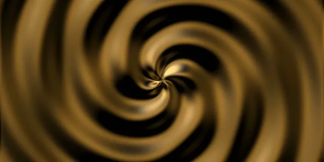 2:1 Univisium 60FPS Twisting Golden Spiral Screensaver - VJ Animation Loop