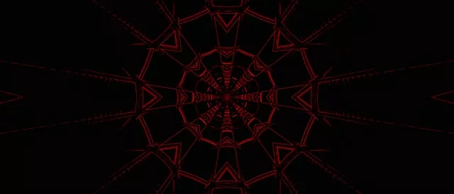 21:9 ultrawide 60fps neon tunnel red kaleidoscope vj loop screensaver