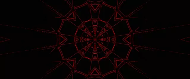 2.39:1 cinemascope 60fps neon tunnel red crystal vj loop screensaver
