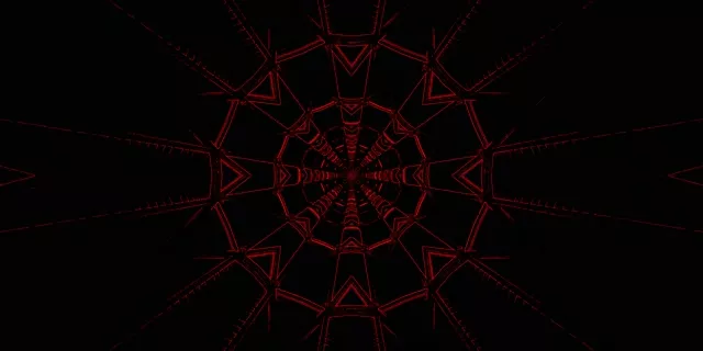 2:1 univisium 60fps neon tunnel red spiral kaleidoscope screensaver