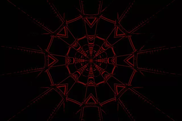 3:2 surface 60fps neon tunnel red geometric burst motion background