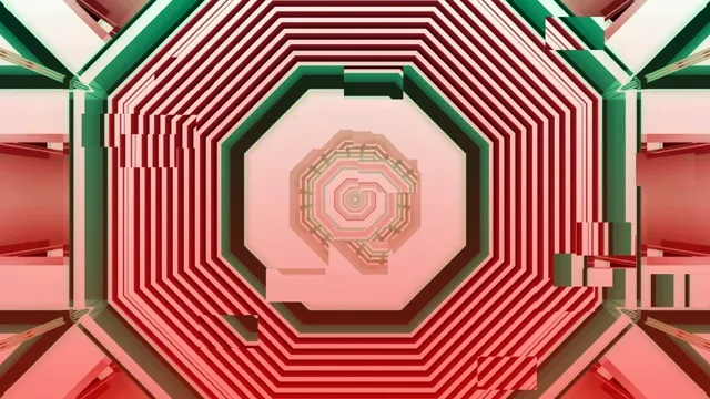 4k uhd 60fps screensaver neon tunnel vj loop pink octagon