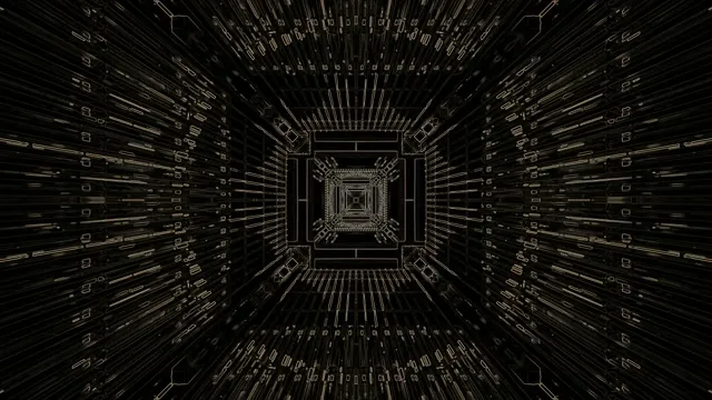 Gold Neon Tunnel Screensaver 4K UHD 60fps VJ Loop PC