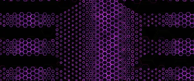 2.39:1 Cinemascope | 60fps Purple Hex Vortex Screensaver Motion Background