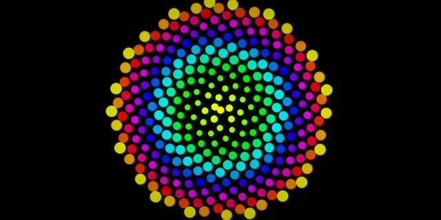 2:1 Univisium | 60fps Neon Hexagon Kaleidoscope Background for Edits Screensaver