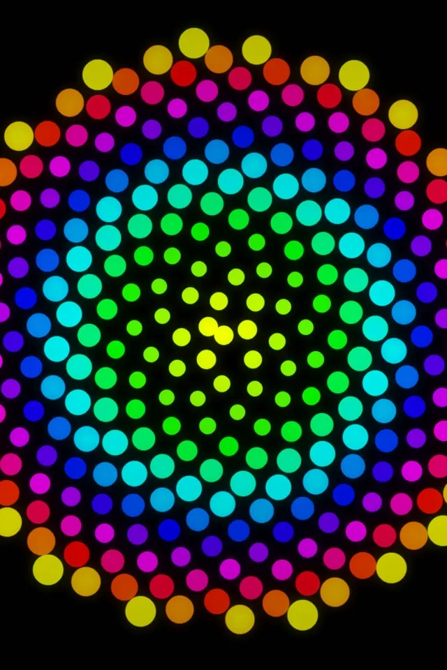 2:3 Photo Portrait | 60fps Neon Hexagon Kaleidoscope Live Wallpaper Screensaver