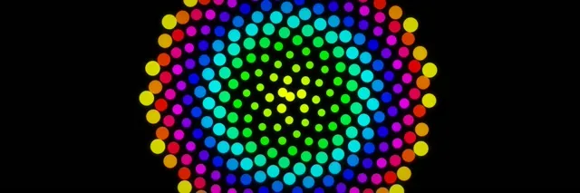 3:1 Triple Wide | 60fps Neon Hexagon Kaleidoscope VJ Loop Screensaver | Vibrant