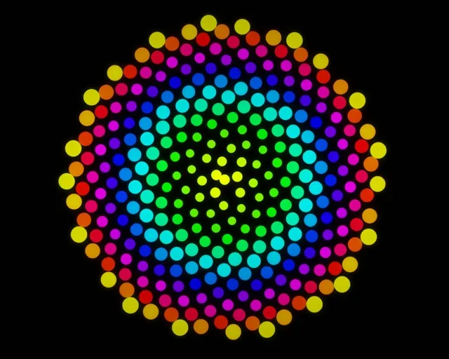 5:4 Industrial | 60fps Neon Hexagon Kaleidoscope VJ Animation Screensaver | Dynamic