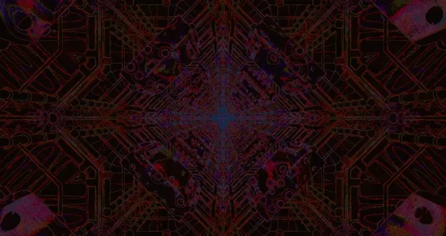 Neon Tunnel Dark Red Cyber Screensaver 4k UHD 60fps VJ Loop