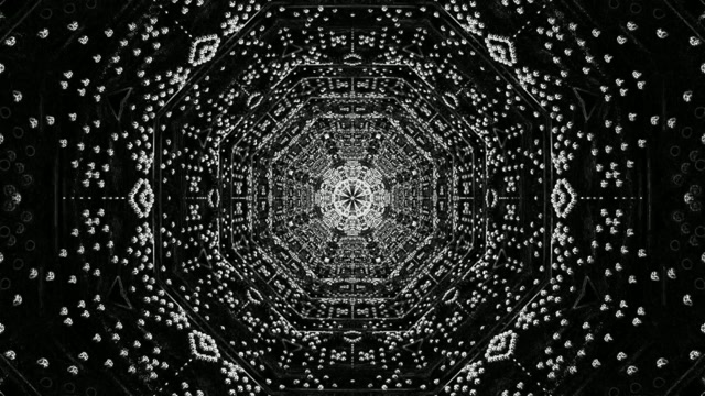 Black White Neon Tunnel Screensaver 4K UHD 60fps VJ Loop