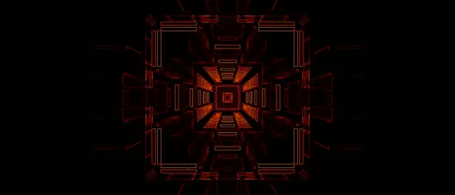 Red Neon Tunnel VJ Loop 21:9 Ultrawide 60fps Motion