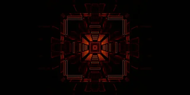 Red Geometric Neon Tunnel VJ Loop 2:1 Univisium 60fps Screensaver