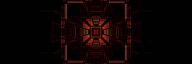 Red Neon Tunnel Vortex 3:1 Triple Wide 60fps Screensaver VJ Loop