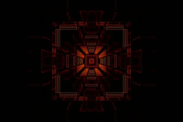 Red Neon Tunnel VJ Loop 3:2 Surface 60fps Screensaver Kaleidoscope