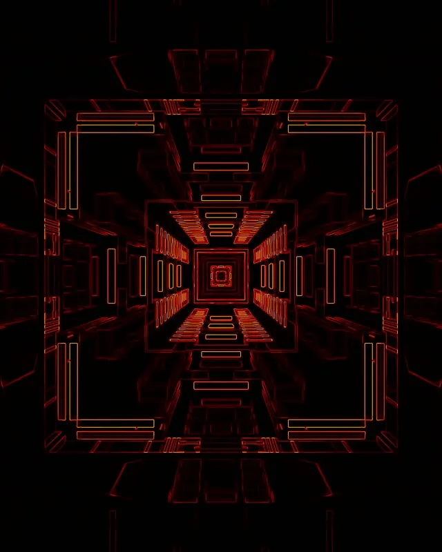 Neon Tunnel Square Vortex 4:5 Instagram 60fps VJ Loop Screensaver