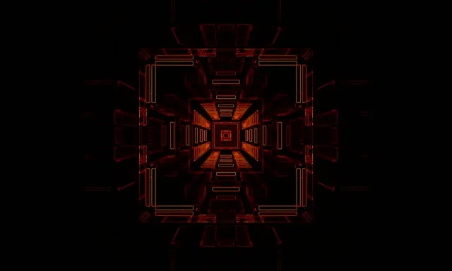 Red Neon Tunnel Kaleidoscope 5:3 Wide 60fps VJ Loop Screensaver