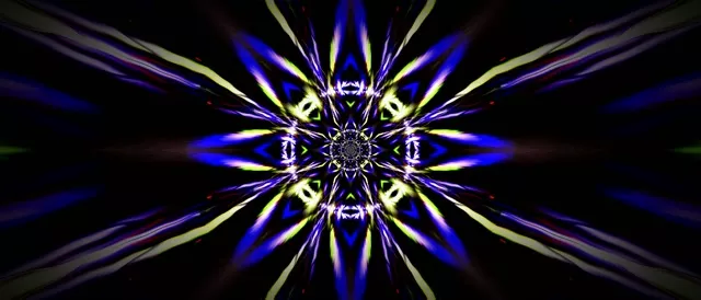 neon tunnel 21:9 ultrawide 60fps screensaver vj loop blue purple kaleidoscope