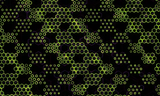 5:3 Wide 60fps Neon Tunnel Screensaver VJ Animation Green Geometric Shapes