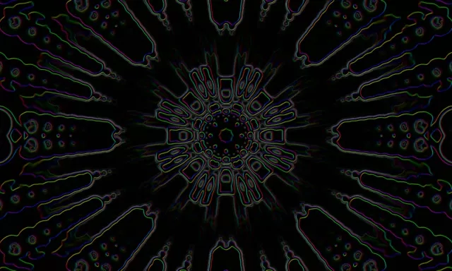 5:3 Widescreen 60fps Neon Tunnel Screensaver - Cosmic Hexagon Portal Visual Loop