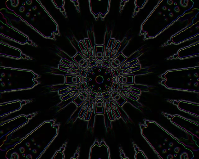5:4 IMAX 60fps Neon Tunnel Screensaver - Neon Diamond Spiral VJ Footage