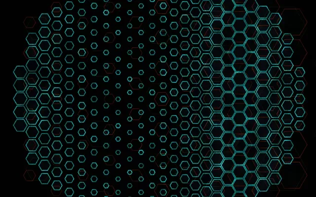 16:10 MacBook 60fps Teal Hexagon Pattern Screensaver Motion Background