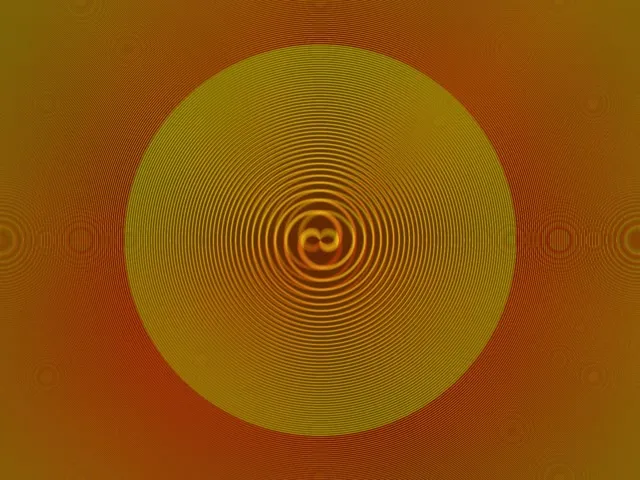 4:3 Classic 60fps Screensaver Neon Tunnel Vj Loop Golden Concentric Circles