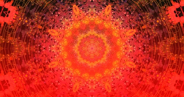 Red Neon Tunnel Screensaver 4k UHD 60fps Vj Loop