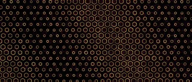 21:9 Ultrawide 60fps Screensaver Neon Tunnel Motion Background Gold Hex