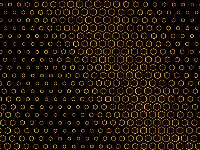 4:3 Classic 60fps Screensaver Neon Tunnel Motion Background Golden Geo