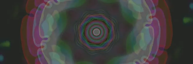 neon tunnel 3:1 triple wide 60fps screensaver multicolor mandala vj animation