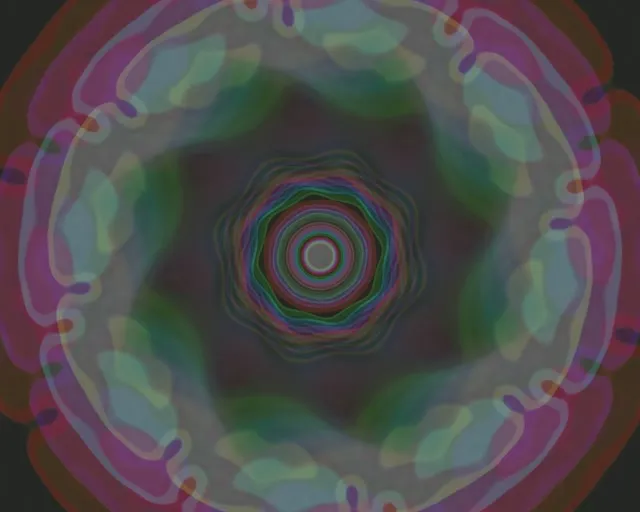 neon tunnel 5:4 industrial 60fps screensaver symmetrical fractal vj animation