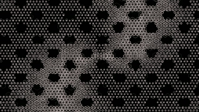 4k uhd 60fps - pulsing white hexagon vj loop