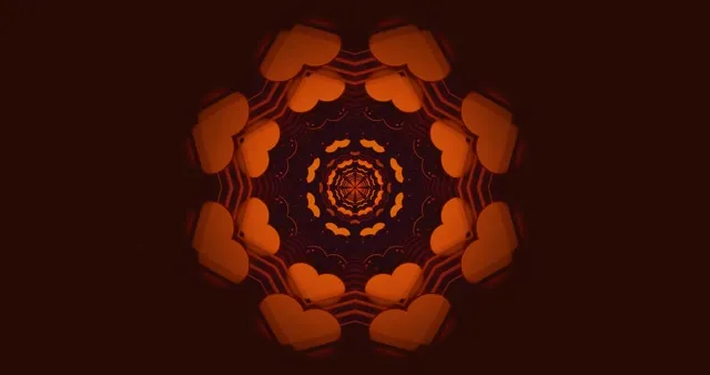 Red Orange Neon Tunnel Screensaver 4k UHD 60fps VJ Loop