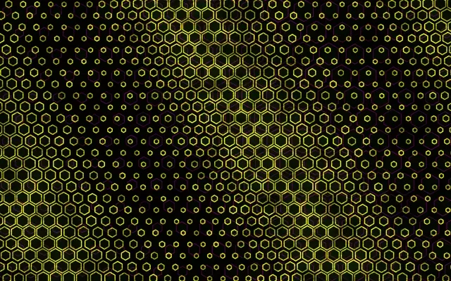 16:10 MacBook 60fps Screensaver Neon Tunnel VJ Animation Yellow Hex Pattern