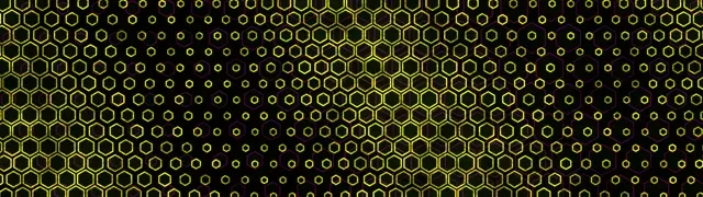 32:9 Super Ultrawide 60fps Screensaver Neon Tunnel VJ Loop Yellow Hexagons