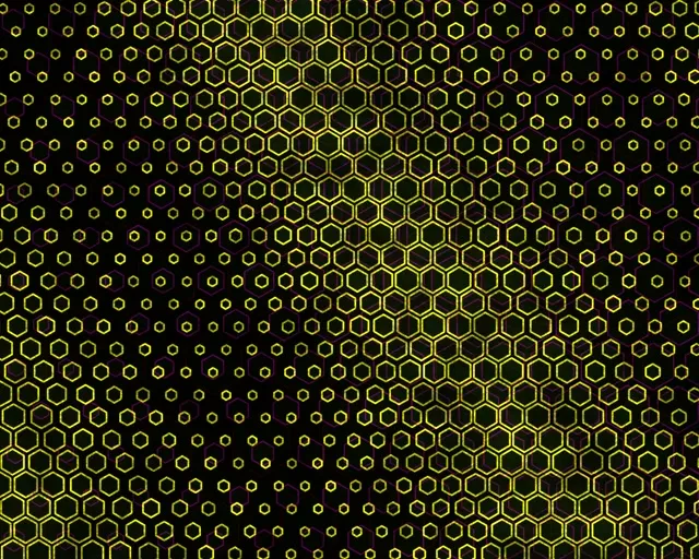 5:4 Industrial 60fps Screensaver Neon Tunnel Background Edits Yellow Hex Glow