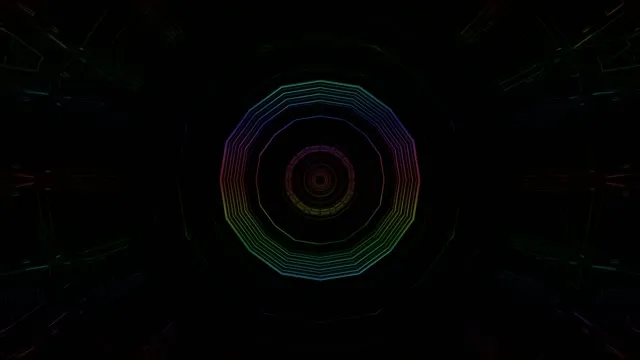 Neon Tunnel VJ Loop 4K UHD 60FPS Screensaver Windows PC