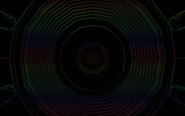 Neon Tunnel Octagon Vortex Loop 16:10 MacBook 60fps Screensaver VJ