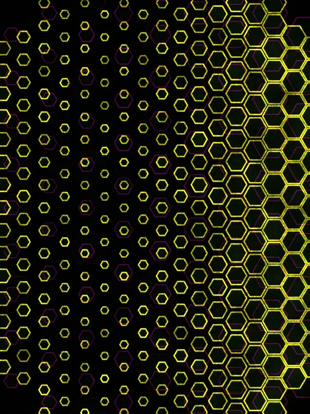 3:4 iPad Portrait 60fps Hexagon Kaleidoscope Screensaver Motion Loop