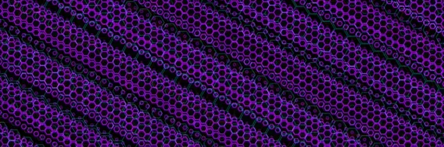 3:1 Triple Wide 60fps Screensaver Neon Tunnel Motion Background Purple Mesh