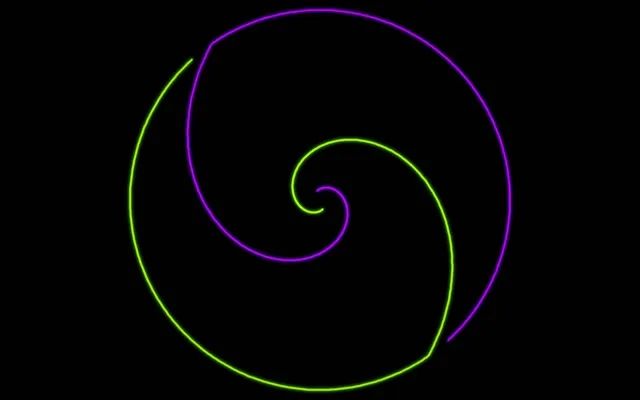 16:10 MacBook | 60fps Neon Spiral Screensaver | Motion Background | Glowing