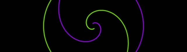 32:9 Super Ultrawide | 60fps Neon Spiral Screensaver | VJ Loop | Mesmerizing