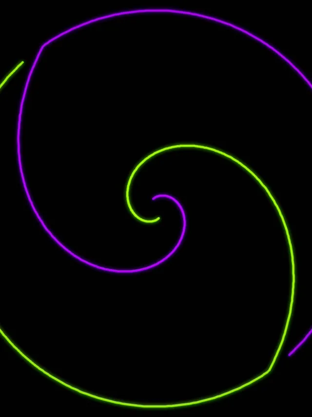 3:4 iPad Portrait | 60fps Neon Spiral Screensaver | Motion Background | Electric