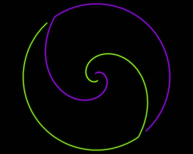 5:4 Industrial | 60fps Neon Spiral Screensaver | VJ Animation | Rotating Hypnotic